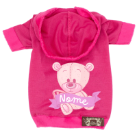 Blusa Cute Bear - Personalizada-Rosa Pink-Peso Indicado: 6,5 a 10Kg