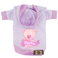 Blusa Cute Bear - Personalizada-Roxo-Peso Indicado: 4,5 a 6,5Kg