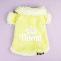 Casaco Cute - Bordado com Nome-Amarelo-Peso Indicado: 4,5 a 6,5Kg