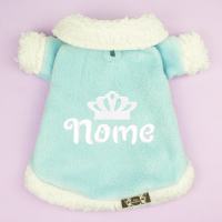 Casaco Cute - Bordado com Nome-Azul-Peso Indicado: 4,5 a 6,5Kg