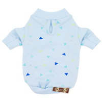 Pijaminha Cute Triangles-Azul-Peso Indicado: 2,5 a 4,5Kg