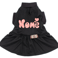 Vestido Love - com Nome da Pet-Preto-Peso Indicado: 1 a 2,5Kg