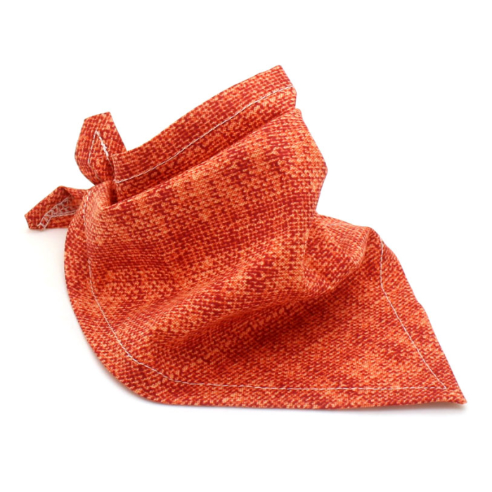 Bandana para Cachorro e Gato - Laranja Estampa Textura